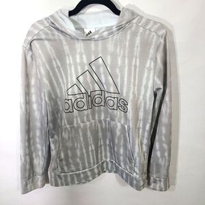 Adidas‎ Kids Boys Size Large Size 14/16 Hoodie Jacket Gray and White Outdoor